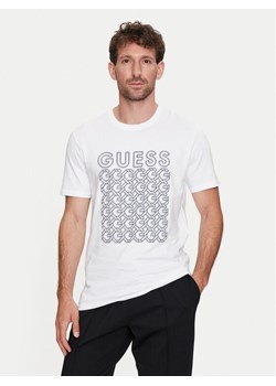 Guess T-Shirt M4YI29 J1314 Biały Slim Fit ze sklepu MODIVO w kategorii T-shirty męskie - zdjęcie 182613617