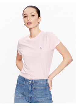Polo Ralph Lauren T-Shirt 211898698004 Różowy Regular Fit ze sklepu MODIVO w kategorii Bluzki damskie - zdjęcie 182613687