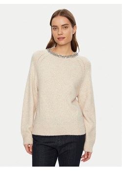 Morgan Sweter 242-MPERLE Beżowy Regular Fit ze sklepu MODIVO w kategorii Swetry damskie - zdjęcie 182613798