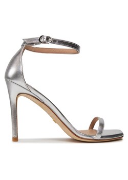 Stuart Weitzman Sandały Nudistcurve 100 Sanda SA178 Srebrny ze sklepu MODIVO w kategorii Sandały damskie - zdjęcie 182613975