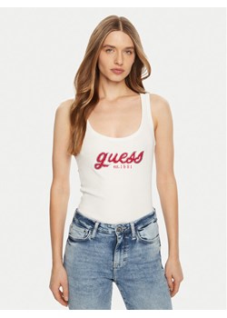 Guess Top W5RP03 KA0H1 Biały Regular Fit ze sklepu MODIVO w kategorii Bluzki damskie - zdjęcie 182614659