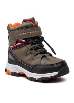 Tommy Hilfiger Śniegowce Tech Bootie T3B5-32542-1487 M Zielony ze sklepu MODIVO w kategorii Buty zimowe dziecięce - zdjęcie 182615187