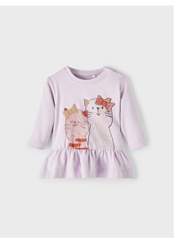 NAME IT Bluzka 13210044 Fioletowy Regular Fit ze sklepu MODIVO w kategorii Bluzki dziewczęce - zdjęcie 182615238