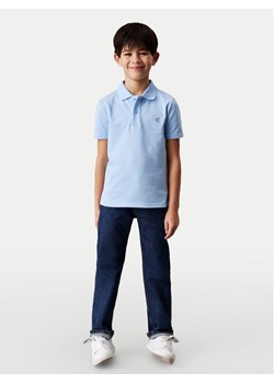 Calvin Klein Jeans Polo Essential IB0IB02486 Błękitny Regular Fit ze sklepu MODIVO w kategorii T-shirty chłopięce - zdjęcie 182615259