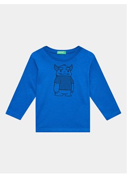United Colors Of Benetton Bluzka 3096G10AS Niebieski Regular Fit ze sklepu MODIVO w kategorii T-shirty chłopięce - zdjęcie 182615267