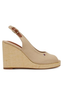 Tommy Hilfiger Espadryle Flag High Wedge Espad Slingback FW0FW08597 Beżowy ze sklepu MODIVO w kategorii Espadryle damskie - zdjęcie 182615298