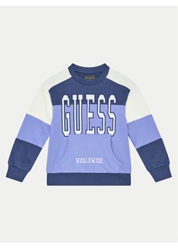 Guess Bluza N4BQ10 KAX73 Niebieski Regular Fit ze sklepu MODIVO w kategorii Bluzy chłopięce - zdjęcie 182615495