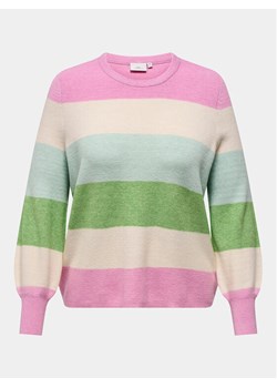 ONLY Carmakoma Sweter New Daria 15306802 Kolorowy Regular Fit ze sklepu MODIVO w kategorii Swetry damskie - zdjęcie 182615646