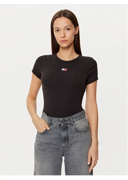 Tommy Jeans T-Shirt DW0DW20463 Czarny Slim Fit ze sklepu MODIVO w kategorii Bluzki damskie - zdjęcie 182615728
