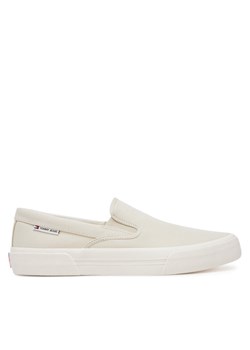 Tommy Jeans Tenisówki Slip On Canvas Color EM0EM01544 Beżowy ze sklepu MODIVO w kategorii Trampki męskie - zdjęcie 182615846