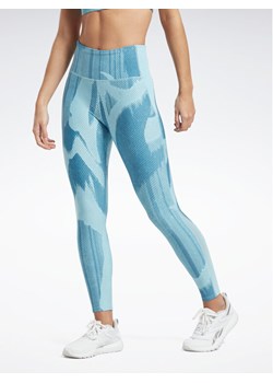 Reebok Legginsy Lux Perform HA4373 Niebieski Slim Fit ze sklepu MODIVO w kategorii Spodnie damskie - zdjęcie 182615898