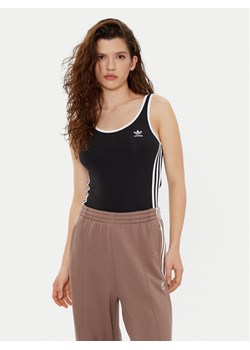 adidas Body adicolor 3-Stripes JD4630 Czarny Slim Fit ze sklepu MODIVO w kategorii Body damskie - zdjęcie 182616009