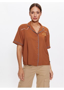 Vans Koszula Dusk Downer Ss Top VN00076C Brązowy Relaxed Fit ze sklepu MODIVO w kategorii Koszule damskie - zdjęcie 182616027