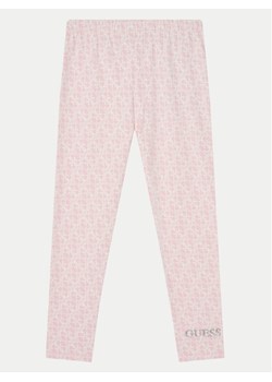 Guess Legginsy K5RB01 J1314 Różowy Regular Fit ze sklepu MODIVO w kategorii Spodnie dziewczęce - zdjęcie 182616067