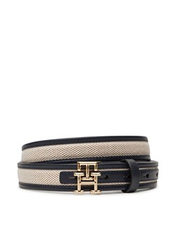 Tommy Hilfiger Pasek Damski Th Logo 2.5 Canvas AW0AW17249 Granatowy ze sklepu MODIVO w kategorii Paski damskie - zdjęcie 182616206