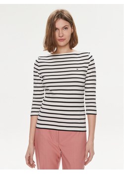 Tommy Hilfiger Bluzka New Cody WW0WW40589 Écru Slim Fit ze sklepu MODIVO w kategorii Bluzki damskie - zdjęcie 182616257