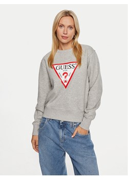 Guess Bluza W2YQ16 KBA11 Szary Regular Fit ze sklepu MODIVO w kategorii Bluzy damskie - zdjęcie 182616506