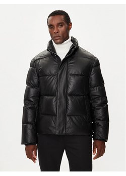 Moose Knuckles Kurtka skórzana Kings M34ML311 Czarny Regular Fit ze sklepu MODIVO w kategorii Kurtki męskie - zdjęcie 182616529