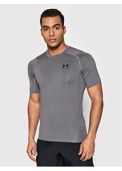 Under Armour Koszulka techniczna HeatGear® 1361518 Szary Slim Fit ze sklepu MODIVO w kategorii T-shirty męskie - zdjęcie 182616637