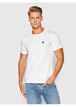 Calvin Klein Jeans T-Shirt Tee Shirt Essential J30J314544 Biały Slim Fit ze sklepu MODIVO w kategorii T-shirty męskie - zdjęcie 182616689