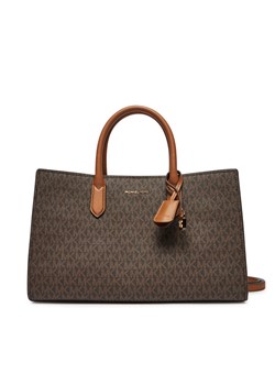 MICHAEL Michael Kors Torebka Scarlett Medium Signature Logo Satchel 30F4GETS2B Brązowy ze sklepu MODIVO w kategorii Torebki damskie - zdjęcie 182616699