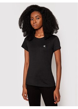 Calvin Klein Jeans T-Shirt J20J212883 Czarny Regular Fit ze sklepu MODIVO w kategorii Bluzki damskie - zdjęcie 182616846