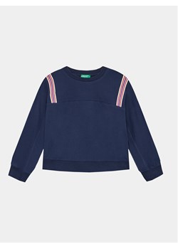 United Colors Of Benetton Bluza 36FPC10E7 Granatowy Loose Fit ze sklepu MODIVO w kategorii Bluzy dziewczęce - zdjęcie 182617047