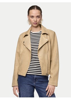 Pieces Kurtka z imitacji skóry Beminda 17134838 Beżowy Regular Fit ze sklepu MODIVO w kategorii Kurtki damskie - zdjęcie 182617088