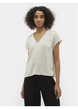 Vero Moda T-Shirt Marys Dana 10300421 Écru Regular Fit ze sklepu MODIVO w kategorii Bluzki damskie - zdjęcie 182617319