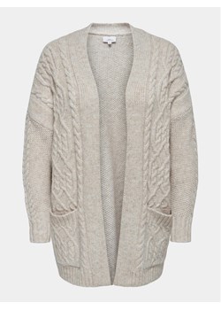 ONLY Carmakoma Kardigan Cozy 15307263 Szary Regular Fit ze sklepu MODIVO w kategorii Swetry damskie - zdjęcie 182617348
