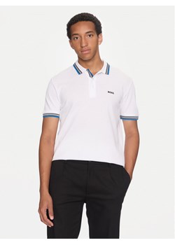 Boss Polo Paddy 50469055 Biały Regular Fit ze sklepu MODIVO w kategorii T-shirty męskie - zdjęcie 182617367