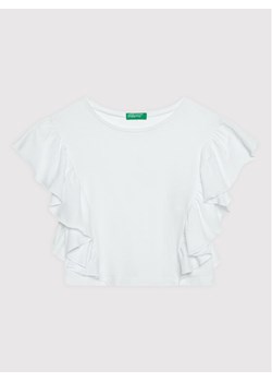 United Colors Of Benetton Bluzka 3F4JCH001 Biały Regular Fit ze sklepu MODIVO w kategorii Bluzki dziewczęce - zdjęcie 182617575