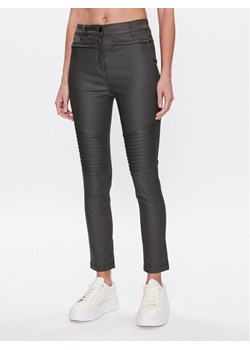 Volcano Spodnie z imitacji skóry R-Verona L07364-S23 Szary Slim Fit ze sklepu MODIVO w kategorii Spodnie damskie - zdjęcie 182618069