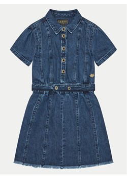 Guess Sukienka codzienna J5RK33 D4EU0 Granatowy Regular Fit ze sklepu MODIVO w kategorii Sukienki dziewczęce - zdjęcie 182618249