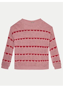 United Colors Of Benetton Sweter 1076Q106V Różowy Regular Fit ze sklepu MODIVO w kategorii Swetry dziewczęce - zdjęcie 182618285