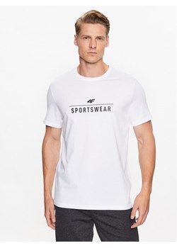 4F T-Shirt 4FSS23TTSHM539 Biały Regular Fit ze sklepu MODIVO w kategorii T-shirty męskie - zdjęcie 182618337
