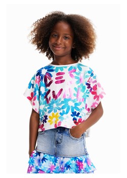 Desigual T-Shirt 23SGTK04 Biały Straight Fit ze sklepu MODIVO w kategorii Bluzki dziewczęce - zdjęcie 182618506