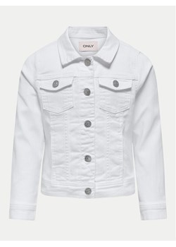 Kids ONLY Kurtka jeansowa Sara 15340451 Biały Regular Fit ze sklepu MODIVO w kategorii Kurtki dziewczęce - zdjęcie 182618828