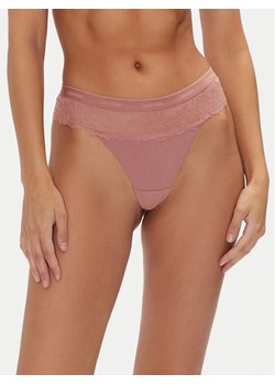Calvin Klein Underwear Stringi 000QF7980E Różowy ze sklepu MODIVO w kategorii Majtki damskie - zdjęcie 182618897