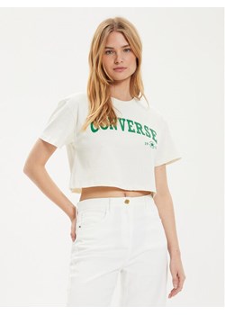 Converse T-Shirt W Retro Chuck Cropped Tee 10027151-A03 Écru Regular Fit ze sklepu MODIVO w kategorii Bluzki damskie - zdjęcie 182618956