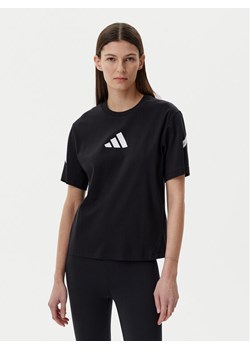 adidas T-Shirt Z.N.E. JJ4778 Czarny Regular Fit ze sklepu MODIVO w kategorii Bluzki damskie - zdjęcie 182618979