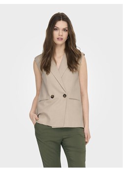 ONLY Kamizelka garniturowa Caro 15278794 Beżowy Loose Fit ze sklepu MODIVO w kategorii Kamizelki damskie - zdjęcie 182619036