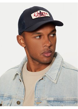Guess Jeans Czapka z daszkiem M5RZ17 WF8V1 Granatowy ze sklepu MODIVO w kategorii Czapki z daszkiem męskie - zdjęcie 182619257