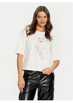 Guess T-Shirt V5RI09 I3Z14 Beżowy Regular Fit ze sklepu MODIVO w kategorii Bluzki damskie - zdjęcie 182619499