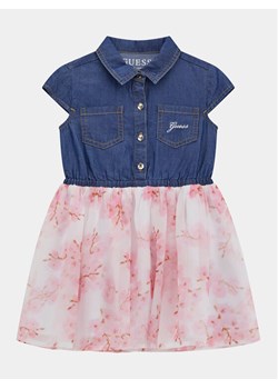 Guess Sukienka codzienna K4RK14 WERL0 Kolorowy Flare Fit ze sklepu MODIVO w kategorii Sukienki dziewczęce - zdjęcie 182619608