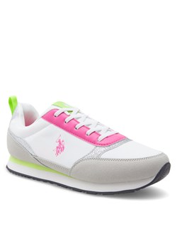 U.S. Polo Assn. Sneakersy NOBIK013 Białe złoto ze sklepu MODIVO w kategorii Buty sportowe dziecięce - zdjęcie 182619645