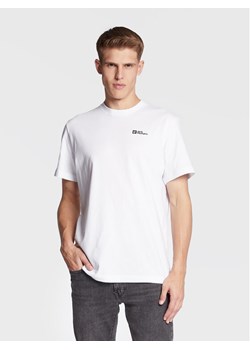Jack Wolfskin T-Shirt Essential 1808382 Biały Regular Fit ze sklepu MODIVO w kategorii T-shirty męskie - zdjęcie 182619646