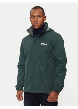 Jack Wolfskin Kurtka przeciwdeszczowa Stormy Point 2l 1111142 Zielony Regular Fit ze sklepu MODIVO w kategorii Kurtki męskie - zdjęcie 182619767