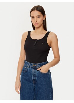 Tommy Jeans Top DW0DW19492 Czarny Slim Fit ze sklepu MODIVO w kategorii Bluzki damskie - zdjęcie 182619847