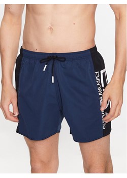 EA7 Emporio Armani Szorty kąpielowe 902000 3R728 06935 Granatowy Regular Fit ze sklepu MODIVO w kategorii Kąpielówki - zdjęcie 182619919